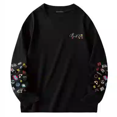 大卫贝肯 美式品牌印花宽松百搭潮流舒适秋冬圆领套头卫衣 男女同款