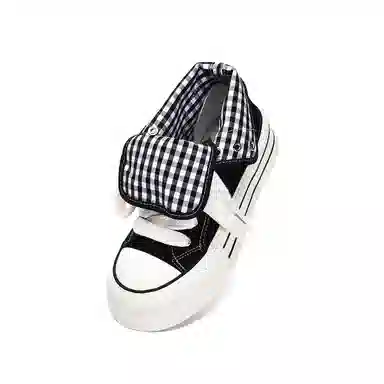 MISTERY Plaid High-Top Canvas Sneakers