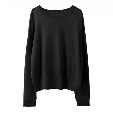 内在密码 外穿宽松版套头圆领上衣女羊毛加绒秋冬打底厚款长袖纯色卫衣保暖上装 女款