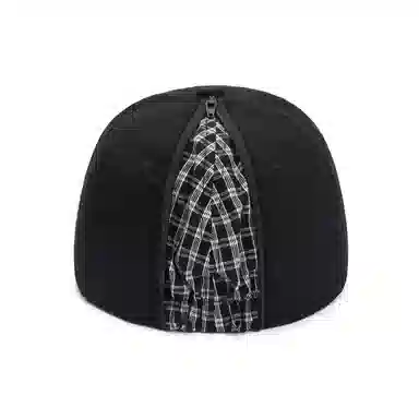 肯默 格子拼接 棉 棒球帽 男女同款情侣款