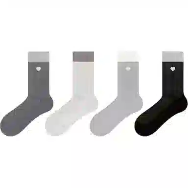 十三日季 条纹刺绣吸汗个性中筒袜 女款