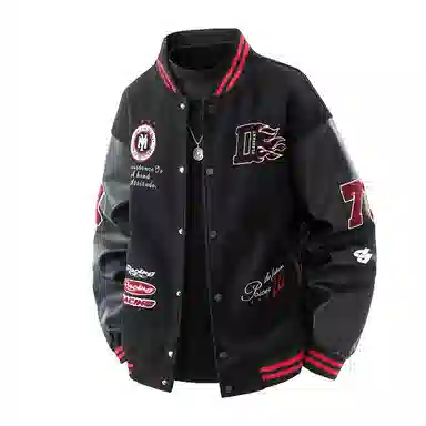 KNOCKSPARK Racing Embroidered Bomber Jacket