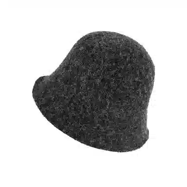 稻草人 韩版纯色毛绒高级感百搭素颜显脸小 聚酯纤维 渔夫帽 女款