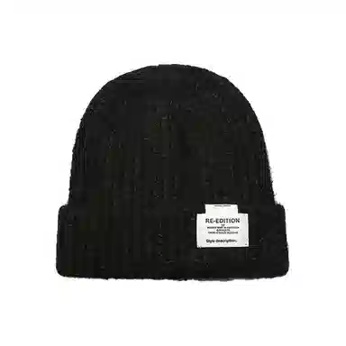 浪莎 日系简约纯色堆堆帽大头围针织显脸小户外休闲保暖护耳包头帽 聚酯纤维 绒线帽 男女同款情侣款