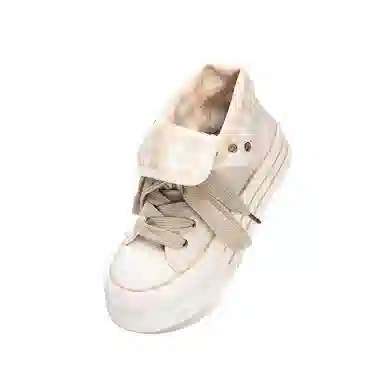 MISTERY Plaid High-Top Canvas Sneakers