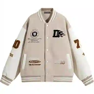KNOCKSPARK Racing Embroidered Bomber Jacket