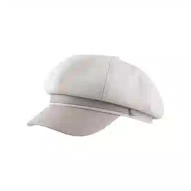 钓鱼熊 八角帽子大头围显脸小鸭舌帽网红英伦风复古报童帽 聚酯纤维 贝雷帽 男女同款情侣款