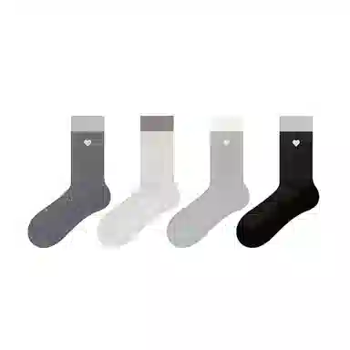 十三日季 条纹刺绣吸汗个性中筒袜 女款