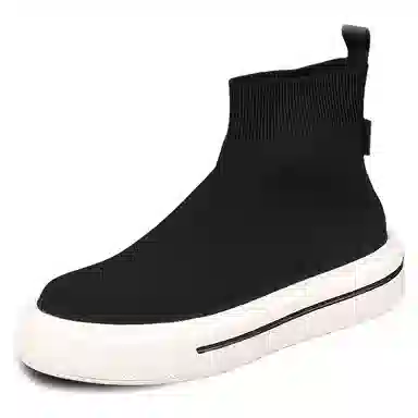 SENJIALUO Flyknit High-Top Sneakers