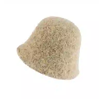 稻草人 韩版纯色毛绒高级感百搭素颜显脸小 聚酯纤维 渔夫帽 女款