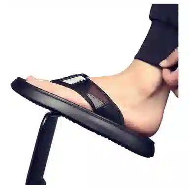 佐塞斯 舒适百搭 简约时尚人字拖鞋 男款 黑色