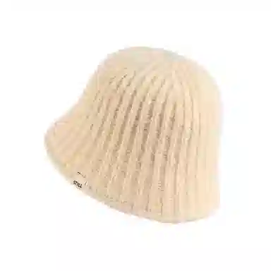 稻草人 秋冬季简约时尚针织水桶帽 潮流显脸小素颜百搭 聚酯纤维 渔夫帽 女款