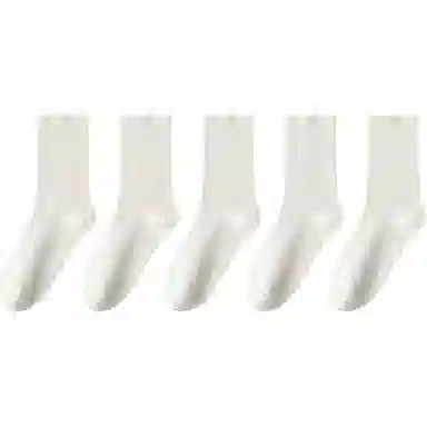 十三日季 纯棉吸汗透气纯色简约中筒袜 女款