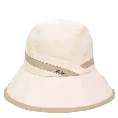 杨同学 韩版拼色时尚百搭金属小标优雅高级感遮阳防晒 涤纶 渔夫帽 女款 米色/卡其/咖啡/黑色