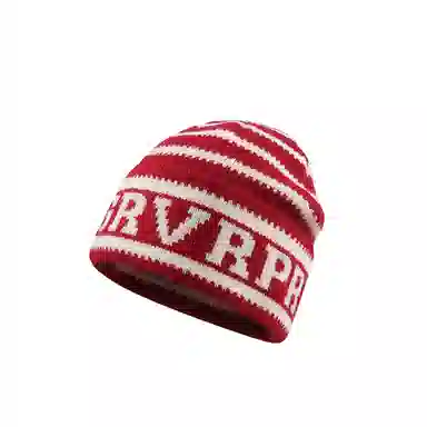 浪莎 韩系字母条纹秋冬保暖护耳大头围显脸小 腈纶 绒线帽 男女同款情侣款