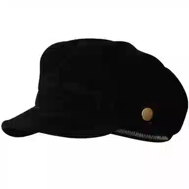 钓鱼熊 氛围感日系复古显脸小英伦平顶法式 聚酯纤维 贝雷帽 男女同款情侣款