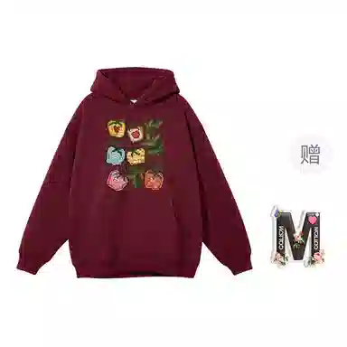 棉购 潮流美式宽松小个子复古连帽上衣外套卫衣 女款