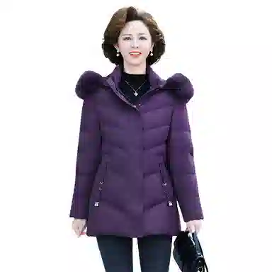 雅鹿 中年妈妈装时尚加厚保暖羽绒服 女款