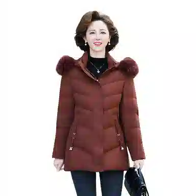 雅鹿 中年妈妈装时尚加厚保暖羽绒服 女款