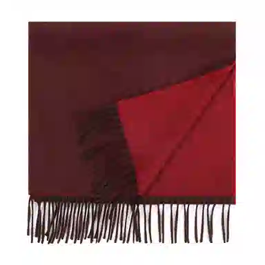 一米画纱 双面双色美拉德风高品质个性流苏外搭时尚加厚保暖轻奢舒适 山羊绒 绒线围巾 女款