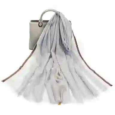 一米画纱 轻奢色织轻盈柔软亲肤细腻保暖外搭气质披肩高级感 山羊绒 绒线围巾 女款