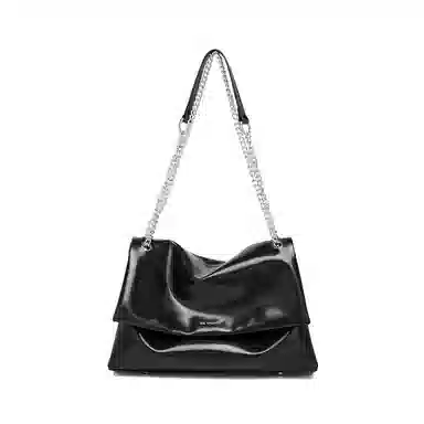 红蜻蜓 链条气质通勤 牛皮 单肩包 女款 黑色