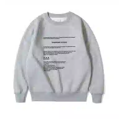 莫代尔 秋冬个性百搭亲肤慵懒舒适时尚轻盈嘻哈街头风长袖潮流卫衣打底衣 男女同款