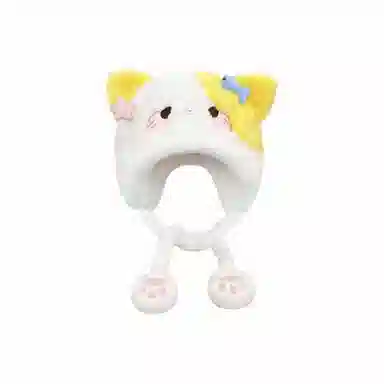 【吃鱼小猫】 恩僾德 猫咪 大头围显脸小 聚酯纤维 绒线帽 男女同款情侣款