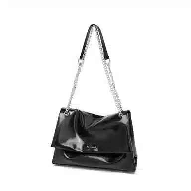 红蜻蜓 链条气质通勤 牛皮 单肩包 女款 黑色