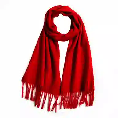 一米画纱 大气流苏加厚温暖时尚简约纯色暖糯亲肤围脖外搭保暖 山羊绒 绒线围巾 男女同款情侣款