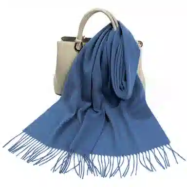 一米画纱 大气流苏加厚温暖时尚简约纯色暖糯亲肤围脖外搭保暖 山羊绒 绒线围巾 男女同款情侣款