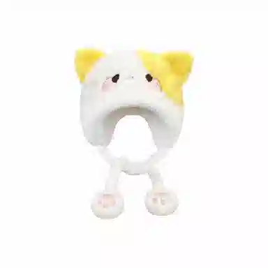【吃鱼小猫】 恩僾德 猫咪 大头围显脸小 聚酯纤维 绒线帽 男女同款情侣款