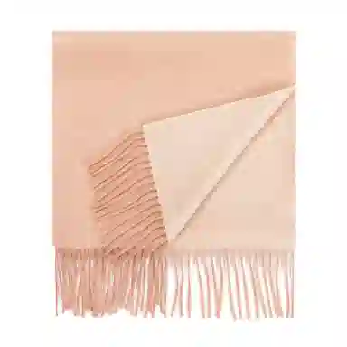 一米画纱 双面双色美拉德风高品质个性流苏外搭时尚加厚保暖轻奢舒适 山羊绒 绒线围巾 女款