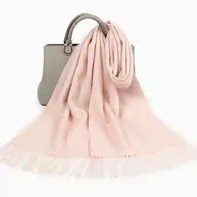 一米画纱 大气流苏加厚温暖时尚简约纯色暖糯亲肤围脖外搭保暖 山羊绒 绒线围巾 男女同款情侣款