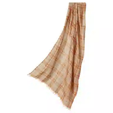 红豆 格子百搭时尚柔软透气保暖 羊毛 绒线围巾 男女同款情侣款