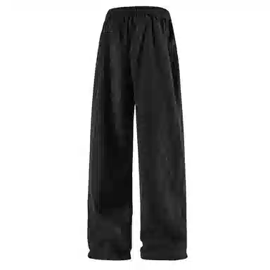 欧迪芬 潮牌复古冰丝凉感速干薄款街头痞帅灯芯绒条纹格子提花卫裤时尚潮流百搭宽松舒适垂感直筒亲肤透气高街休闲裤 男女同款