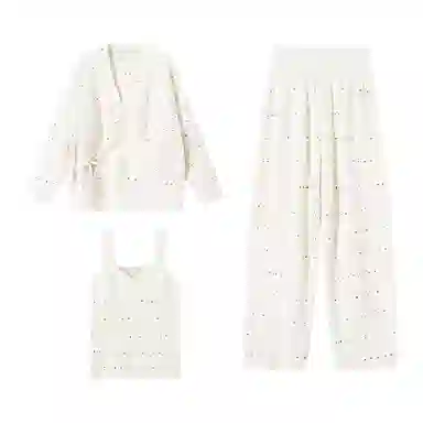 从轻 简约高级感保暖三件套家居服 女款