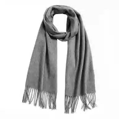 一米画纱 大气流苏加厚温暖时尚简约纯色暖糯亲肤围脖外搭保暖 山羊绒 绒线围巾 男女同款情侣款