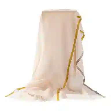 一米画纱 轻奢色织轻盈柔软亲肤细腻保暖外搭气质披肩高级感 山羊绒 绒线围巾 女款