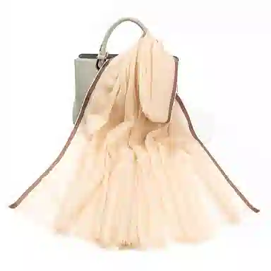 一米画纱 轻奢色织轻盈柔软亲肤细腻保暖外搭气质披肩高级感 山羊绒 绒线围巾 女款