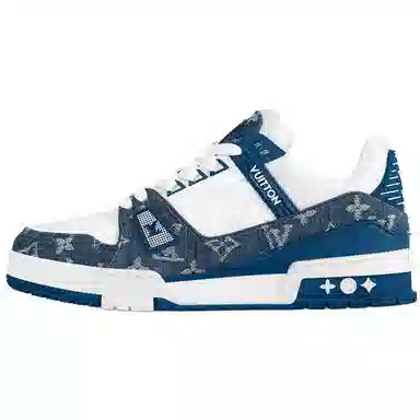 Louis Vuitton Trainer White Blue