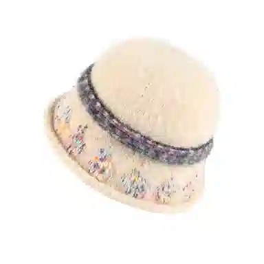 稻草人 韩版时尚可爱盆帽显脸小 秋冬保暖素颜百搭 聚酯纤维 渔夫帽 女款