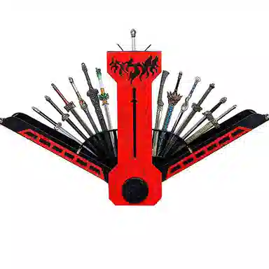 咕轹 十三式无双剑匣剑九黄宝剑金属兵器收纳盒 其他静态模型