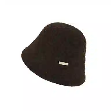 稻草人 韩版纯色毛绒水桶帽 高级感保暖百搭素颜显脸小 聚酯纤维 渔夫帽 女款