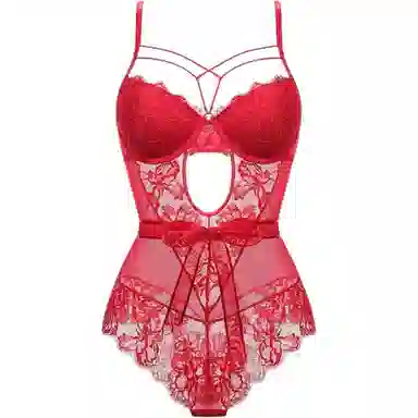 秀黛 蕾丝连体内衣纯色性感文胸 女款