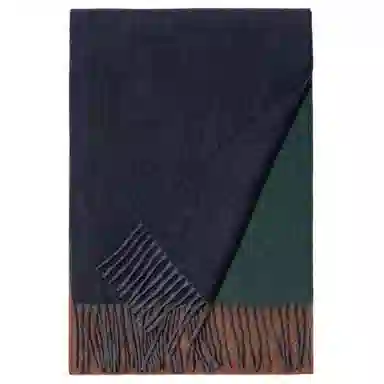 一米画纱 高级感小众气质流苏渐变时尚加厚保暖外搭防寒粗纺工艺 山羊绒 绒线围巾 女款