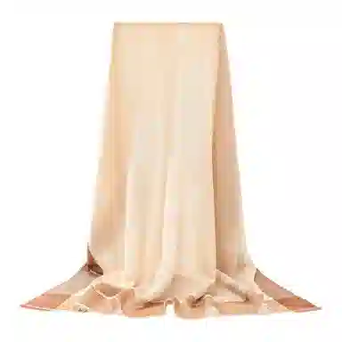 一米画纱 轻奢色织轻盈柔软亲肤细腻保暖外搭气质披肩高级感 山羊绒 绒线围巾 女款