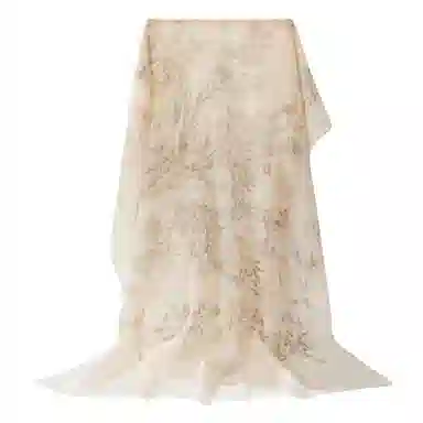 一米画纱 轻盈柔美细腻亲肤保暖空调披肩高档斜纹喷绘印花自然时尚旅游拍照 山羊绒 绒线围巾 女款