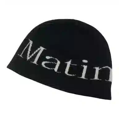 MATIN KIM Printed Nylon Beanie Black
