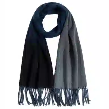 一米画纱 高级感小众气质流苏渐变时尚加厚保暖外搭防寒粗纺工艺 山羊绒 绒线围巾 女款